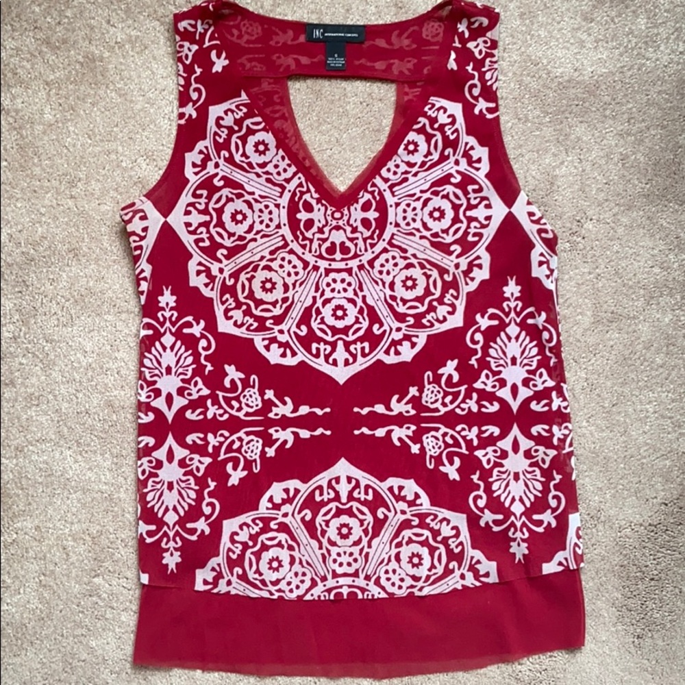 INC Macy’s Flowy Tank Top (small)